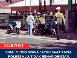 Viral Video Siswa Jatuh Saat Razia,Polres KLU: Tidak Benar Dikejar, Anggota Justru Bantu