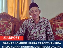 Baznas Lombok Utara Targetkan Rp 4 Miliar Dana Kurban, Distribusi Daging Diupayakan Lebih Merata