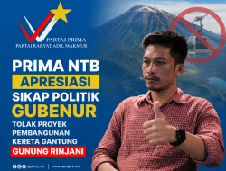 PRIMA NTB Apresiasi Sikap Gubernur Tolak Kereta Gantung Rinjani: Dinilai Selamatkan Ekologi dan Budaya Lokal