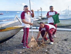 Pantai Cemara Semakin Asri, Ditpolairud Polda NTB Ajak Masyarakat Rutin Bersih Pantai