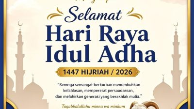 Keluarga Besar Badan Kepegawaian Daerah Provinsi NTB Mengucapkan Selamat Hari Raya Idul Adha 1447 Hijriah