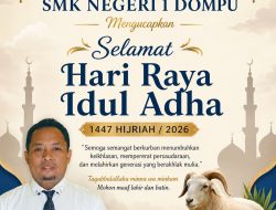 Kepala SMK Negeri 1 Dompu Mengucapkan Selamat Hari Raya Idul Adha 1447 Hijriah