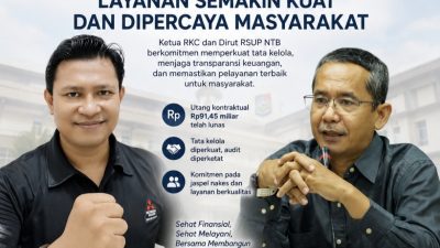 Utang RSUP NTB Tuntas, RKC Ingatkan Perbaiki Manajemen dan Jangan Lagi Korbankan Nakes, Dirut Buka-bukan Masalah Jaspel