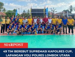 49 Tim Berebut Supremasi Kapolres Cup, Lapangan Voli Polres Lombok Utara Jadi Arena Adu Gengsi Desa