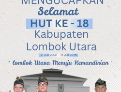 Dinas Kesehatan Mengucapkan Selamat HUT ke-18 Kabupaten Lombok Utara