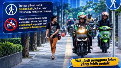 Trotoar Bikan Jalan Kendaraan, Hormati Hak Pejalan Kaki