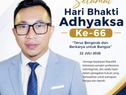 Ketua DPW MIO Indonesia Provinsi NTB Mengucapkan Selamat Hari Bhakti Ke-66 Adhyaksa