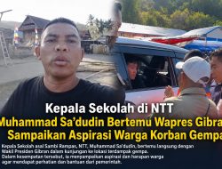 Kepala Sekolah di NTT Muhammad Sa’dudin Bertemu Wapres Gibran, Sampaikan Aspirasi Warga Korban Gempa