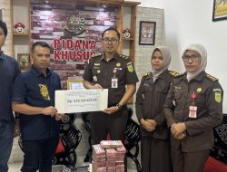 Uang Korupsi PT TRIPAT Dipulihkan, Kejari Mataram Setorkan Rp618 Juta ke Kas Negara