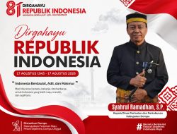 Kepala Dinas Pertanian dan Perkebunan Kabupaten Dompu Mengucapkan Dirgahayu Ke-81 Republik Indonesia