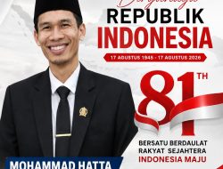 Anggota DPRD KSB Mohammad Hatta Mengucapkan Dirgahayu ke-81 Republik Indonesia