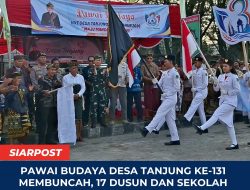 Pawai Budaya Desa Tanjung ke-131 Membuncah, 17 Dusun dan Sekolah Tumpah Ruah Warnai Jalanan