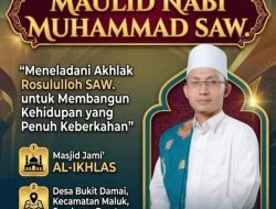 Ikuti Jejak Nabi Muhammad SAW, Warga Bukit Damai Hadiri Pengajian Umum di Masjid Jami Al-Ikhlas