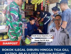 Rokok Ilegal Diburu Hingga Tiga Gili, Satpol PP KLU Sita Ribuan Batang