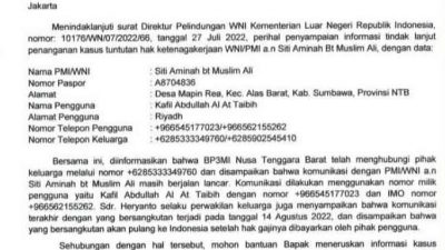 10 Bulan Tanpa Kepastian di Shelter Riyadh, PMI Asal Sumbawa Belum Jelas Kapan Pulang dan Gajinya Dibayar