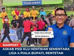 ASKAB PSSI KLU Hentikan Sementara Liga 4 Piala Bupati, Rentetan Kericuhan Jadi Evaluasi