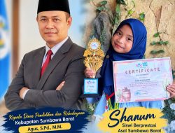 Shanum dkk Borong Prestasi, Kadis Dikbud KSB Apresiasi, Dorong Anak-Anak Terus Berani Berkompetisi