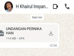 WhatsApp Plh Sekda Dompu Diduga Dibajak? Usai Minta Pinjaman Rp3 Juta, Nomor Ini Kirim File APK Undangan Pernikahan