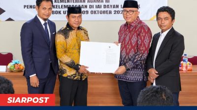 SK Pendirian Diserahkan, IAI Dayan Lombok Dituntut Perkuat Mutu Pendidikan
