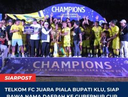 Telkom FC Juara Piala Bupati KLU, Siap Bawa Nama Daerah ke Gubernur Cup